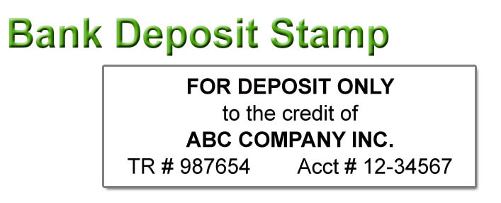 Bank Deposit Stamp